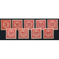 ÖSTERREICH 1919/21 PORTO 75-83 kompl. Satz, postfrisch ** Kw:20,-€