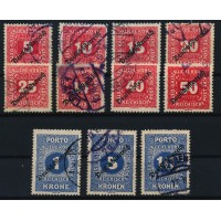 ÖSTERREICH 1918 PORTO 64-74 kompl. Satz, gestempelt, Kw:100,-€