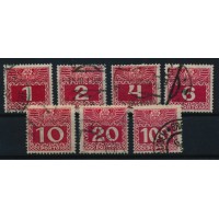 ÖSTERREICH 1909 PORTO 34y-44y (Dünnes Papier) kompl. Satz, gest. Kw:85,-€