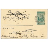 BOSNIA 191. 5h KARTE, SARAJEVO nach TEPLITZ-SCHÖNAU