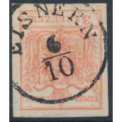 ÖSTERREICH 1850 3kr, MP, Type III. EISNERN (Kr) Mü:15P!
