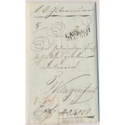 ÖSTERREICH 1819 Brief (Inhalt) LAYBACH/JLLYRIE (Kr) Mü:100P! Nach KLAGENFURT.