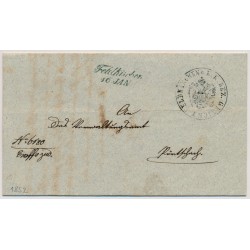 ÖSTERREICH 1852 Brief (Inhalt) BLAUSTEMPEL FELDKIRCHEN (K) nach KLAGENFURTH.