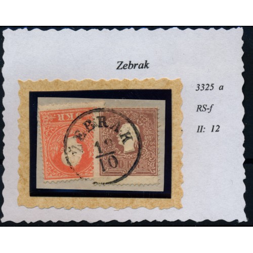 ÖSTERREICH 1858 5+10kr EXTREM VERZÄHNT! TREPPENFRANKATUR! ZEBRAK (B) 12P