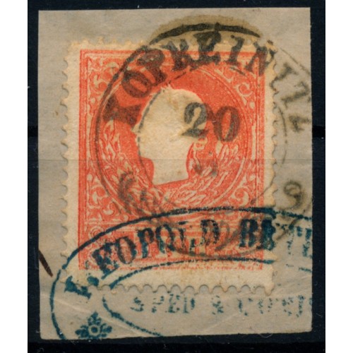 ÖSTERREICH 1858 5kr, INTERESANTER DRUCK! VORAUSENTWERTUNG! KOPREINITZ (Ks)