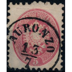 LOMBARDEI-VETEIEN 1864 5sld. AURONZO, WASSERZEICHEN! Schön!