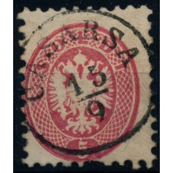 LOMBARDEI-VETEIEN 1864 5sld. unten Zahnmangel CASARSA.