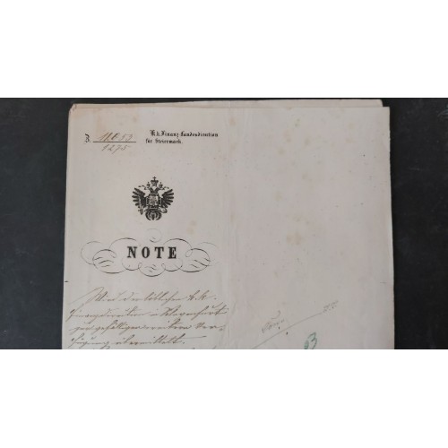 ÖSTERREICH 1864 NOTE aus STEIERMARK. Attraktiv!