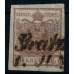 ÖSTERREICH 1850 6kr, ROSABRAUN! HP, Type III. GERIFFELTES P.! PAPIERKORN! GRATZ