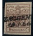 ÖSTERREICH 1850 6kr, ROSABRAUN! HP, Type III. WZ-Teile! SCHLAGGENWALD. VÖB! P!